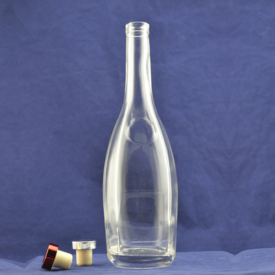 Logo personnalisé Acceptable Bouteille blanche claire de 750 ml pour le rhum Vodka et whisky