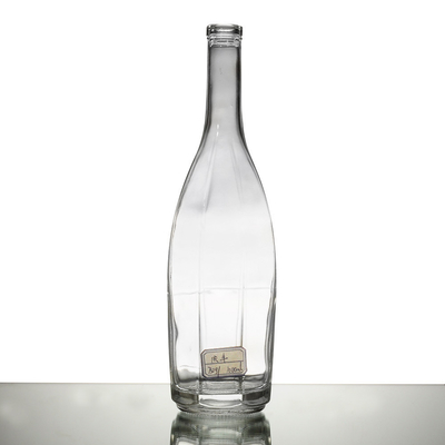 Matériau du collier Matériau du verre Super Flint Bouteille en verre 4,5 L pour vodka Gin Whiskey