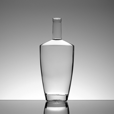 Super Flint Glass 375 ml 500 ml 700 ml Bouteilles pour la vodka Gin Whisky Rum Brandy Vente en gros