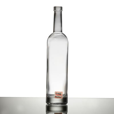 Bouteille en verre glacé de 375 ml avec étiquette imprimée et échantillon gratuit offert