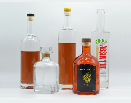 750 ml 500 ml Bouteille en verre pour la vodka Brandy Whisky Surface de traitement de l'écran d'impression