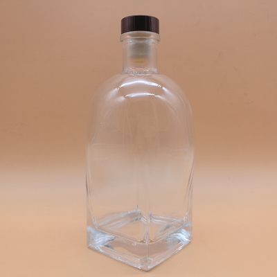 Bouteilles d'alcool en verre de 500 ml avec couleur glacée/transparente/peinte