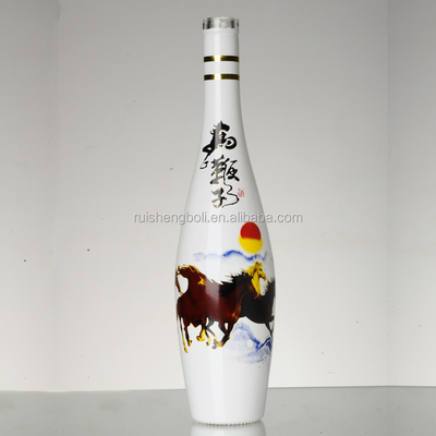 Bouteilles en verre d'huile d'olive extra vierge de 500 ml/700 ml/750 ml pour les sauces sur mesure en vrac