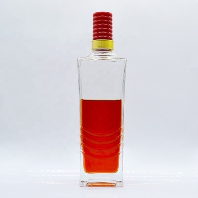 Bouteille d'alcool vide personnalisée Bouteille de verre de vodka 1L avec un design unique Expédition express