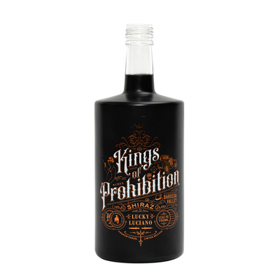 750 ml Bouteille en verre absolu avec couvercle Bouteille de vodka en verre transparent ronde et chic