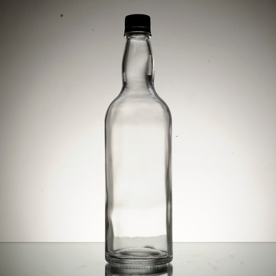 Bouteille en verre d'huile d'olive à vis avec décal surface de manutention et OEM / ODM bienvenue