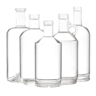 Matériau en verre Super Flint Impression personnalisée Bouteille en verre carré pour bouteille de gin haut de gamme