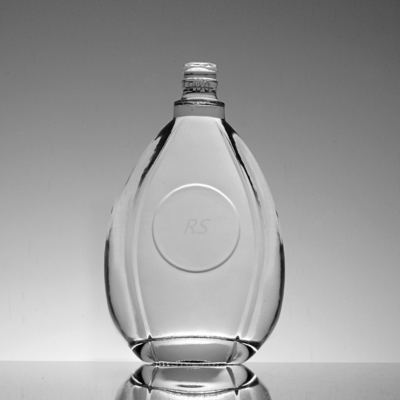 Bouteille en verre à étiquetage à chaud pour le vin en forme de goutte d'eau