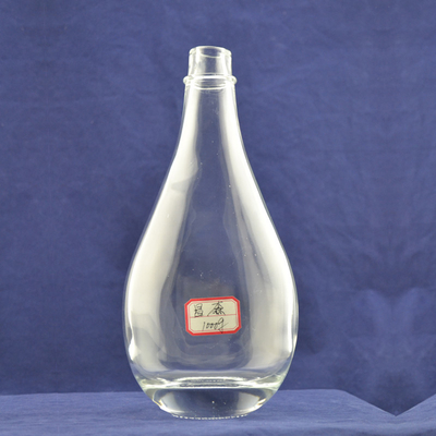 Bouteille en verre à étiquetage à chaud pour le vin en forme de goutte d'eau