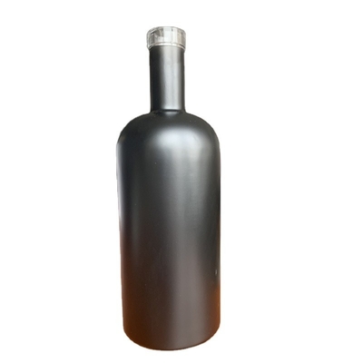 Liquore noir mat Gin Vodka Brandy Bouteille en verre de vin 500 ml 750 ml 700 ml