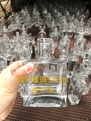 Bouteille de whisky en verre Super Flint clair 375ml 500ml Bouteille de vin à base de vodka