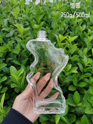 Bouteille en verre blanc clair pour vodka et whisky gin