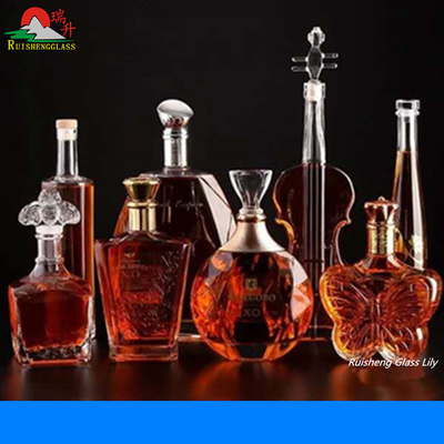 Bouteille en verre personnalisée de 750 ml/500 ml pour boissons alcoolisées Emballage Type de scellant à bouchon débranché