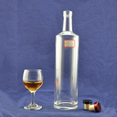 Bouteille en verre à alcool avec bouchons de liège de 1 litre de capacité