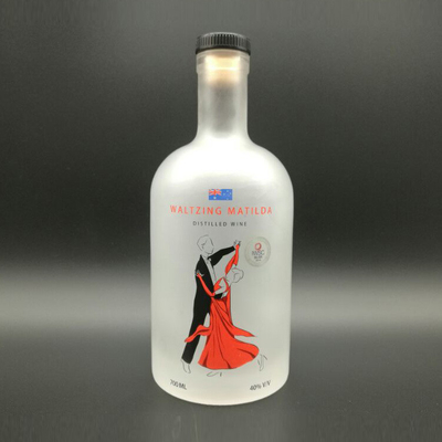 Tequila personnalisée vide, haut verre rond, Boston Gin avec liège/capsules