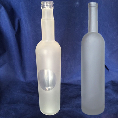 500 ml de sérigraphie personnalisée couronne glacée royal whisky vodka gin bouteilles en verre avec liège