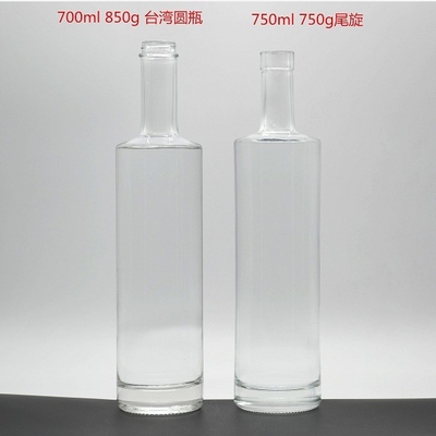 Vodka électronique personnalisée hautement OEM/ODM 750 ml bouteille en verre de whisky avec bouchon à vis