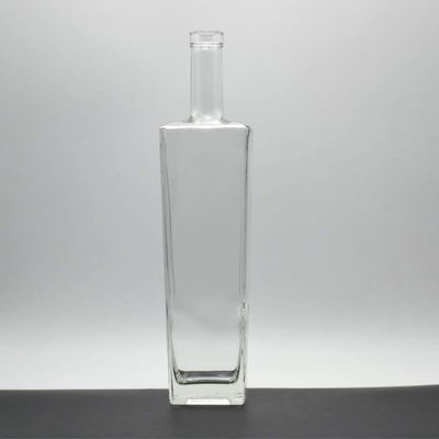 Bouteille d'alcool en verre de 750 ml pour le gin Tequila Whisky Brandy Acceptable personnalisé