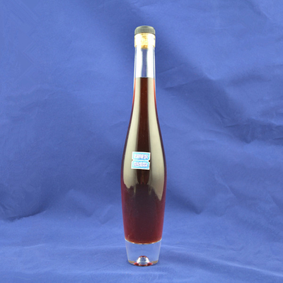 Impression de logo personnalisable Slim Tall Round Glass Bouteilles de vodka et de liqueur avec joint de liège
