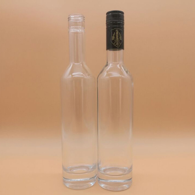 Matériau du collier en verre Super Flint 750 ml Bouteille de vodka en verre personnalisée pour boissons