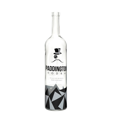Bouteille en verre de vodka transparente et vide de 700 ml, à tissu de liège, pour les boissons alcoolisées