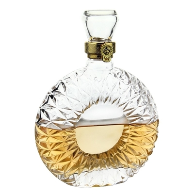 Bouteille en verre 500 ml 700 ml 750 ml vide Liqueur Vin Brandy avec bouchon en verre pour la vodka