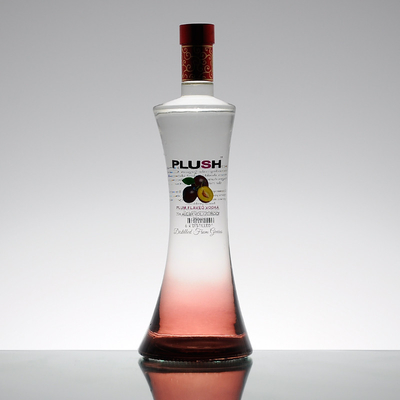 Bouteille en verre de vodka en forme de fusée personnalisée de 750 ml pour boissons en ligne avec bouchon à vis