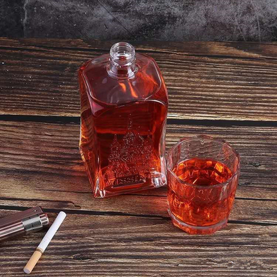 Super Flint 500ml 700ml 750ml Brandy Liquor Bouteilles en verre de vin avec et le design de mode
