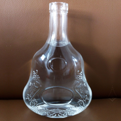Super Flint 500ml 700ml 750ml Brandy Liquor Bouteilles en verre de vin avec et le design de mode