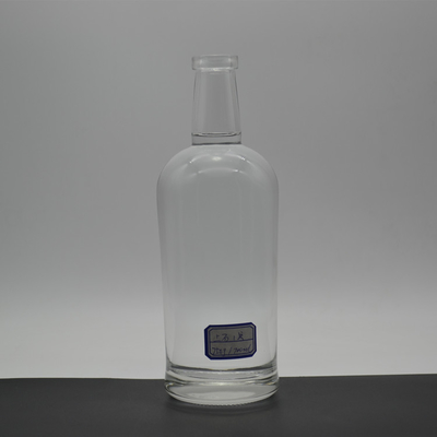 Collier en verre 750 ml Super Flint Rum Bouteille vide d'alcool pour le transport de boissons