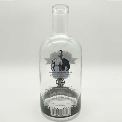 Collier en verre 750 ml Super Flint Rum Bouteille vide d'alcool pour le transport de boissons