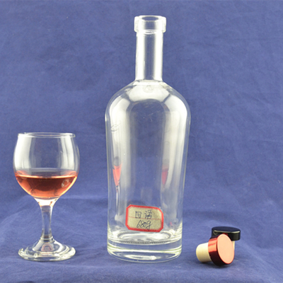 Collier en verre 750 ml Super Flint Rum Bouteille vide d'alcool pour le transport de boissons