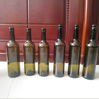 Bouteille en verre d'ambre de 750 ml pour la vodka, le whisky et le brandy
