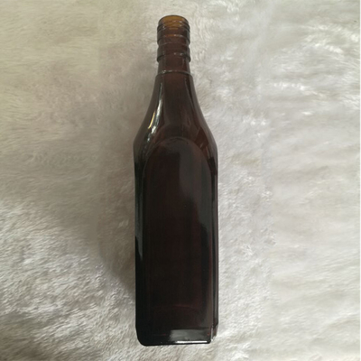 Bouteille en verre d'ambre de 750 ml pour la vodka, le whisky et le brandy