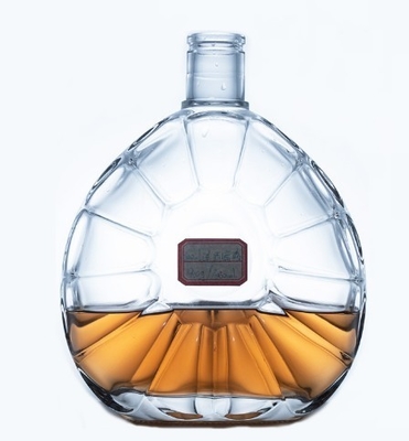 Boissons industrielles 1L Bouteille en verre à col long avec bouchon de whisky