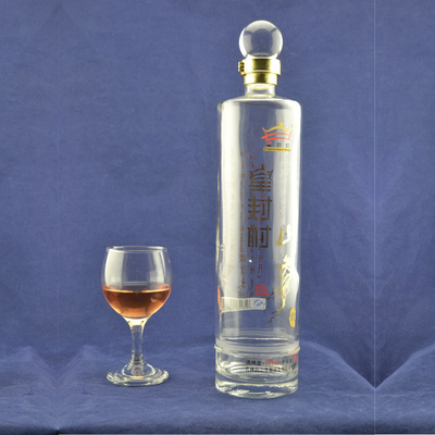 Boissons industrielles 1L Bouteille en verre à col long avec bouchon de whisky
