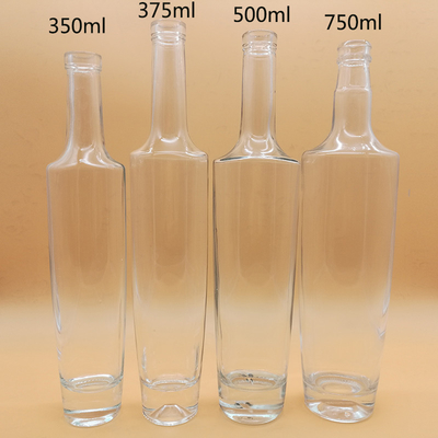 Bouteilles en verre claires de 750 ml pour la vodka, le whisky et les spiritueux