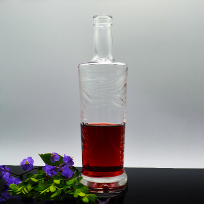 OEM/ODM Acceptable Bouteille en verre de 1 litre pour alcool Whisky Gin Tequila de professionnel