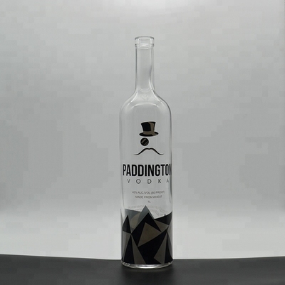 Super Flint Glass Collar 750 ml Bouteilles de vodka avec screw Top type d'étanchéité sur la promotion