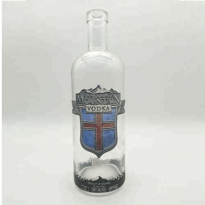 Super Flint Glass Collar 750 ml Bouteilles de vodka avec screw Top type d'étanchéité sur la promotion
