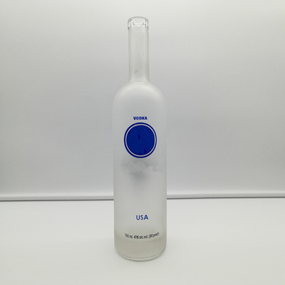 Bouteilles en verre de vodka glacée Conditions FOB et matériau à haute teneur en silex