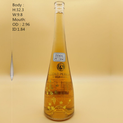 Bouteilles en verre de vodka glacée Conditions FOB et matériau à haute teneur en silex