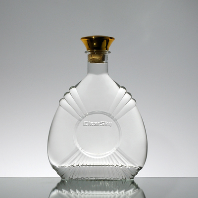 Bouteille en verre à alcool de 750 ml en vrac avec liège 1 litre