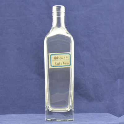 Bouteille en verre carré de 200 ml pour les ventes de boissons alcoolisées