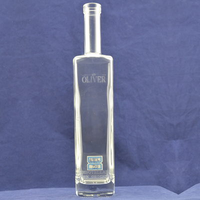 Bouteille en verre carré de 200 ml pour les ventes de boissons alcoolisées