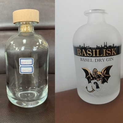 Boisson industrielle vide 750 ml 350 ml Marque blanche Vodka Noir Boisson alcoolisée Bouteille en verre