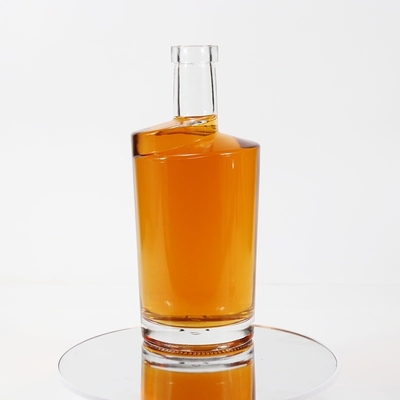 Dépôt de surface décal 750 ml Bouteille en verre de liqueur pour la rotation de l'épaule de forme personnalisée