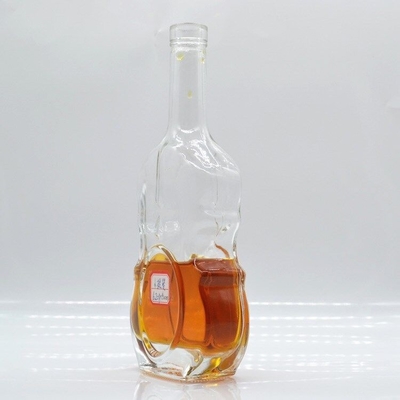 Big Good 700ml 750g Emballage en verre transparent pour bouteille à crâne de violon de forme spéciale