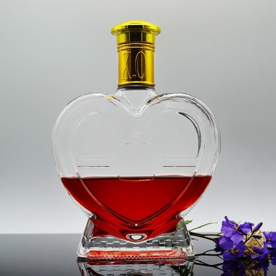 Bouteille d'alcool en verre à haute capacité pour alcool/alcool liquide/XO/brandy avec couvercle en verre super flint