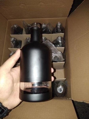 Bouteille en verre gravée pour vodka/brandy/whisky 500 ml 700 ml